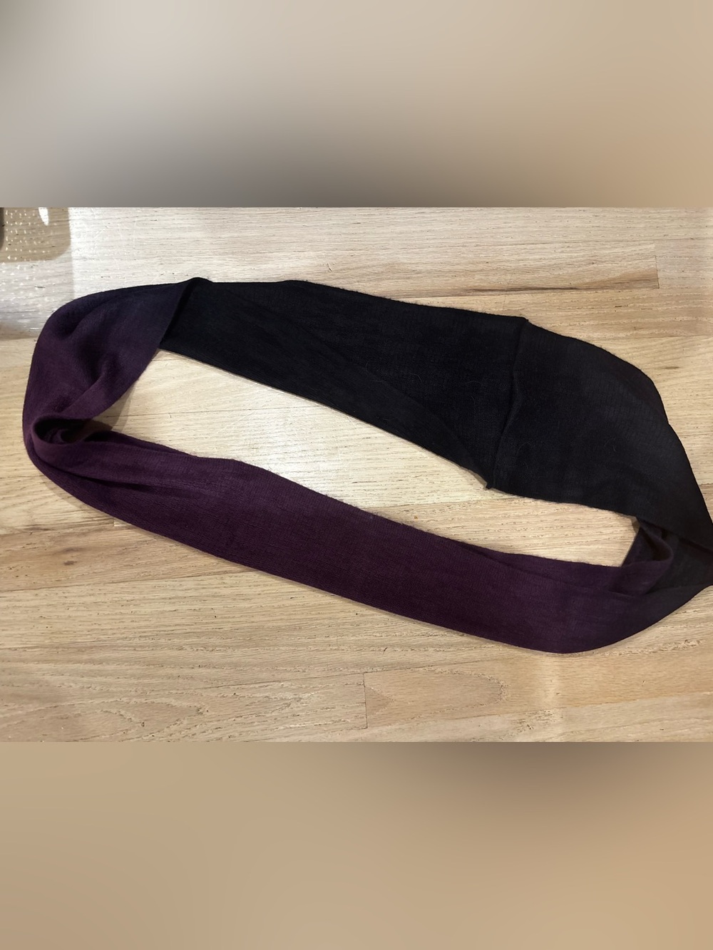 Women’s Black and Deep Purple - infinity scarf